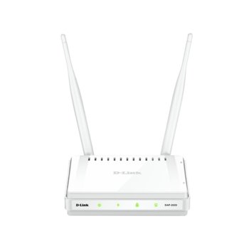 Безжична точка за достъп D-Link DAP-2020/E N300, до 300Mpbs, 1 x 10/100 Ethernet Port, 2 x антени | JAR Computers Безжична точка за достъп D-Link DAP-2020/E N300