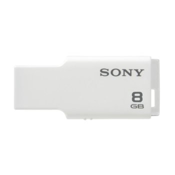 Памет 8GB USB Flash Drive, Sony MicroVault, USB 2.0, бяла | JAR Computers 8GB USB Flash, Sony MicroVault, бяла