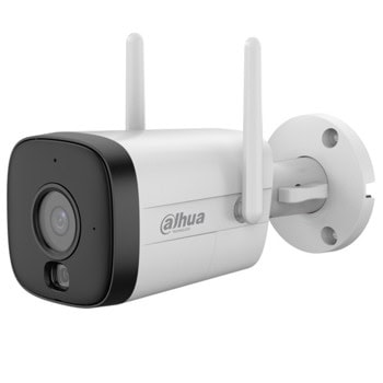 IP камера Dahua IPC-HFW1539DTK1-SAW-IL-0280B, насочена "bullet" камера, 5Mpix (2688x1620@20fps), 2.8mm обектив, H.265+/H.264+/H.264/MJPEG, IR осветеност (до 30 метра), външна IP67, RJ-45, Wi-Fi, microSD слот до 256GB, микрофон | JAR Computers Dahua IPC-HFW1539DTK1-SAW-IL-0280B