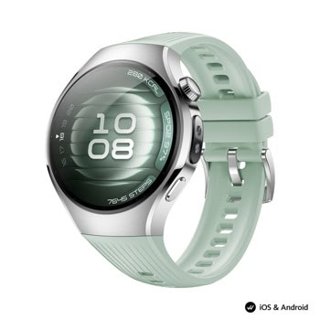 Смарт часовник Huawei Watch 5 Soc-L19F Green, 42mm, 1.38"(3.51cm) AMOLED дисплей, 7.5 дни време на работа, зелена силиконова каишка | JAR Computers Huawei Watch 5 42mm Soc-L19F Green