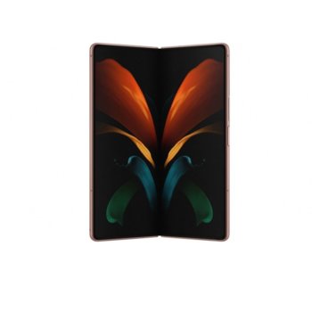 Смартфон Samsung SM-F916 GALAXY Z Fold 2 5G (бежов), поддържа 2 sim карти, 7.6" (19.30 cm) Foldable Dynamic AMOLED 2X capacitive 120Hz дисплей, осемядрен Snapdragon 865+ 3.9GHz, 12GB RAM, 256GB Flash, 12.0 + 12.0 + 12.0 & 10.0 + 10.0 Mpix камера, | JAR Computers Samsung Galaxy Z Fold 2 256/12GB Mystic Bronze