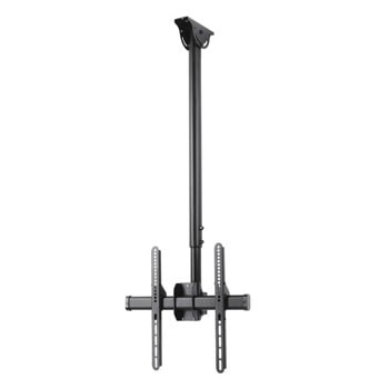 Стойка за телевизор Hama 220878, за таван, за екрани от 32" до 65", VESA до 400x400, до 50 кг, регулируема, черна | JAR Computers Стойка за телевизор Hama 220878