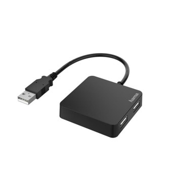 USB Хъб Hama 200121, 4x USB 2.0, черен image