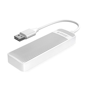 USB хъб Orico FL02-WH-BP, 4 порта, от USB Type-A към 4x USB 2.0 Type-A, 480 Mbps, бял | JAR Computers USB хъб Orico 4 port White FL02-WH-BP