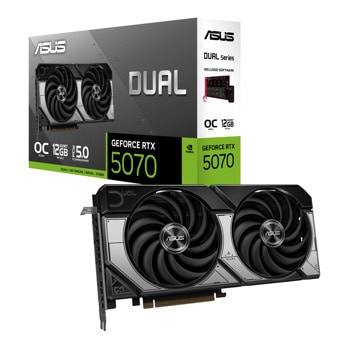 Видео карта Nvidia GF RTX 5070, 12GB, Asus DUAL, OC, PCI-E 5.0, GDDR7, 192-bit, DisplayPort, HDMI | JAR Computers Видео карта Asus DUAL RTX 5070 OC 12GB