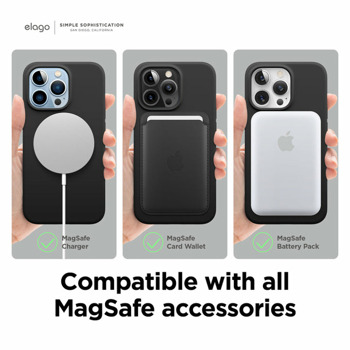 Silicone MagSafe Case за iPhone 13 Pro Max черен