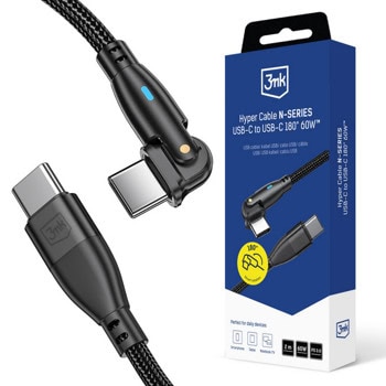 3mk Hyper Cable N-Series USB-C to USB-C 180° 60W