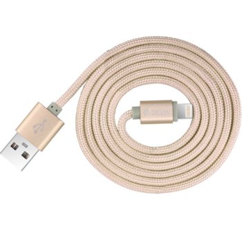 Devia Fashion USB A(м) към Lighting(м) 1.2м gold