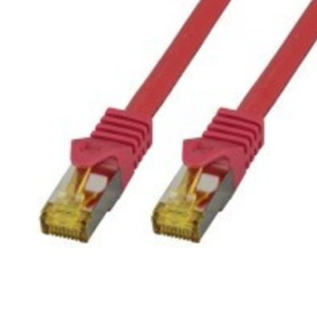 Пач кабел Cat.6A 0.25m SFTP червен Assmann