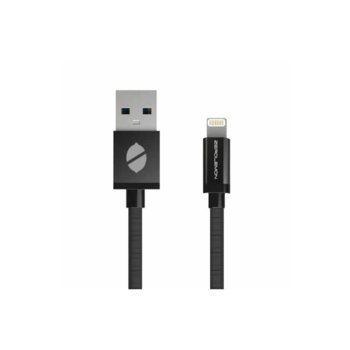 Кабел ZeroLemon USB A(м) към USB Lightning, 1m, черен | JAR Computers ZeroLemon USB A(м) to USB Lightning 1m Y327