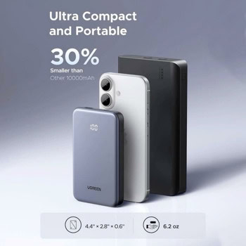 ugreen two way power bank 10000 mah 22.5w сив