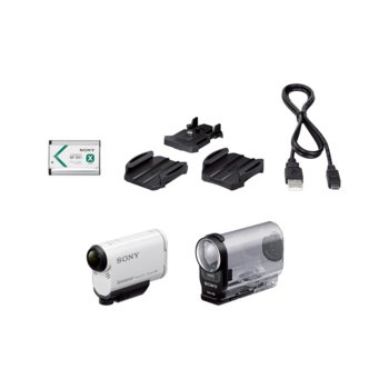 Sony HDR-AS200V (white),8.8Mpix,Zeiss Tessar Lens