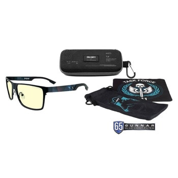 Геймърски очила Gunnar x Call of Duty Covert Edition, Amber лещи, рамка от пластмаса, калъф, черни | JAR Computers Gunnar COV-MW201