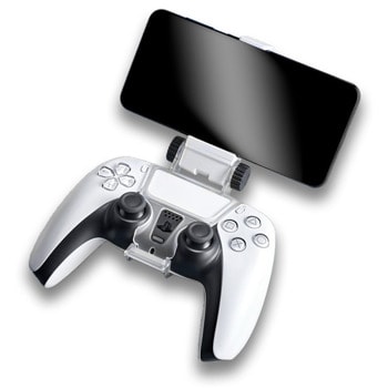 Поставка за геймпад Numskull Gaming Clip White, за свързване на PS5 контролер с телефон, бяла image
