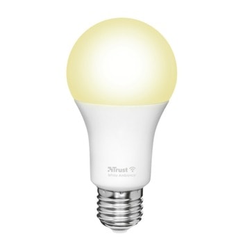 LED смарт крушка Trust Smart WiFi LED Bulb, E27, 806 lm, Wi-Fi, съвместима с Android/iOS image
