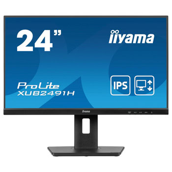 Монитор IIYAMA XUB2491H-B1, 23.8" (60.45 cm) IPS панел, 100Hz, QHD, 0.5ms, 80 000 000:1, 300 cd/m2, DisplayPort, HDMI | JAR Computers IIYAMA XUB2491H-B1