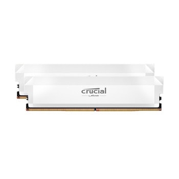 Памет 32GB (2x16GB) DDR5 6000MT/s, Crucial Pro OC Gaming White, CP2K16G60C36U5W, 1.35V | JAR Computers Crucial CP2K16G60C36U5W