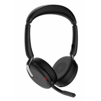 Слушалки Jabra Evolve2 65 Flex, безжични, микрофон, 28mm драйвери, ANC шумопотискане, Bluetooth, USB, до 32 часа време на работа, подложка за безжично зареждане, черни | JAR Computers Слушалки Jabra Evolve2 65 Flex черни 26699-999-989