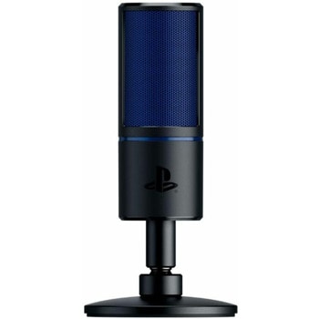 Микрофон Razer Seiren X PS4 (RZ19-02290200-R3G1), USB, със стойка, 20Нz~20kНz, USB, бял | JAR Computers Razer Seiren X PS4 RZ19-02290200-R3G1
