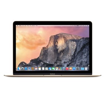 Лаптоп Apple MacBook (MK4N2ZE/A), златист, дву-ядрен Intel Core M-5Y71 1.2/2.9 GHz, 12.0" (30.48 cm) IPS LED Retina display, 8GB, 512GB SSD, USB 3.1, OS X Yosemite, 0.92 kg | JAR Computers 12 Apple MacBook MK4N2ZE/A