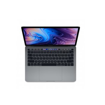 Лаптоп Apple MacBook Pro 13 (MUHP2ZE/A)(сив), четириядрен Coffee Lake Intel Core i5-8257U 1.4/3.9 GHz, 13.3" (33.78 cm) Retina IPS LED-backlit Display, (Thunderbolt 3), 8GB, 256GB SSD, macOS Mojave, 1.37 kg БГ | JAR Computers Apple MacBook Pro 13 Touch Bar