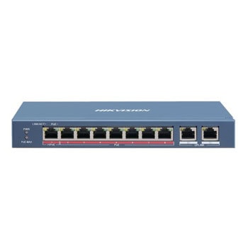 Суич HikVision DS-3E0310HP-E, 1000Mbps, 10 порта, 7x 10/100Mbps RJ-45 PoE, 1x 10/100bps RJ-45 Hi-PoE, 2x 10/100/1000Mbps RJ-45 | JAR Computers HikVision DS-3E0310HP-E