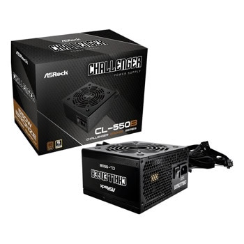 Захранване ASRock CL-550B, 550W, Active PFC, 80 Plus Bronze, 120mm вентилатор | JAR Computers ASRock CL-550B