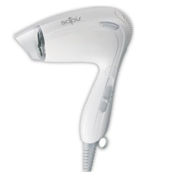 Сешоар Sapir SP 1100 CQ, 1200W, 2 скорости, 2 степени на температура, концентратор, сгъваем, бял | JAR Computers Sapir SP 1100 CQ