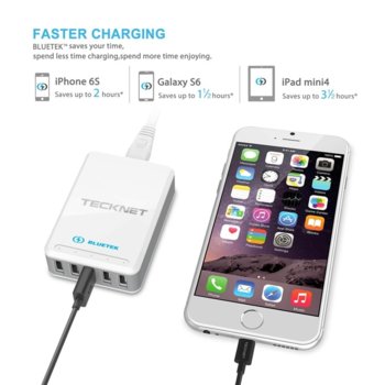 TeckNet U502 DuoPower 5 Port USB 12A Wall Charger