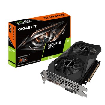 Видео карта Nvidia GeForce GTX 1650, 4GB, Gigabyte D6 Windforce (GV-N1656WF2-4GD), PCI-E 3.0, GDDR6, 128bit, DisplayPort, HDMI | JAR Computers Gigabyte GV-N1656WF2-4GD