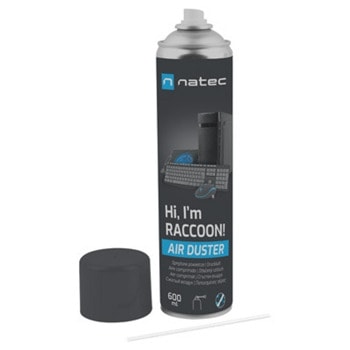 Флакон въздух под налягане Natec Raccoon Air Duster, 600ml | JAR Computers Natec Raccoon 600 ml NSC-1763