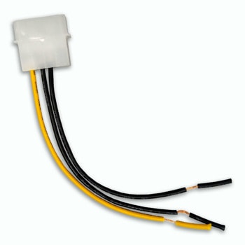 Захранващ кабел Makki MOLEX-WR1, от 4pin Molex(м) към 3x оголен кабел, 0.12m | JAR Computers Makki MOLEX-WR1