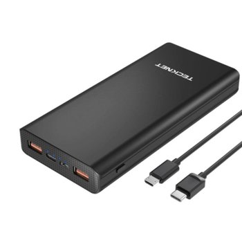 Външна батерия/power TeckNet iEP12000, 20 000 mAh, черна, 1x USB Type C, 2x USB Type A, Quick Charge 3.0 технология | JAR Computers TeckNet iEP12000 Black