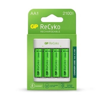 Зарядно устройство GP BATTERIES E411, за батерии (стандарти) + AA/AAA | JAR Computers GP BATTERIES E411 GP C E411 4AA 2100