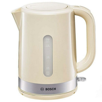 Електрическа кана Bosch TWK7407, вместимост 1.7 l, 2200W, бежова | JAR Computers електрическа кана bosch twk7407