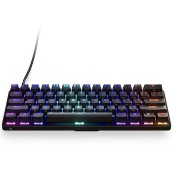 Клавиатура SteelSeries Apex 9 Mini US, геймърскa, механична, OptiPoint Optical суичове, RGB подсветка, черна, USB | JAR Computers SteelSeries Apex 9 Mini US 64837
