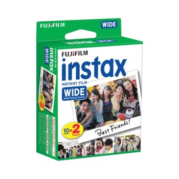 Фотохартия Fujifilm Wide Instant Film, за Fujifilm Иnstax 210 Wide Instant Film, 20 листа | JAR Computers Fujifilm Instax 210 Wide Instant Color Film (2x10)