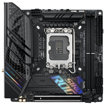 Дънна платка ASUS ROG STRIX B760-I GAMING WIFI, B760, LGA1700, DDR5, PCIe 5.0, (DP&HDMI), 4x SATA 6Gb/s, 2x M.2, 1x USB 3.2 Gen 2x2 Type-C, Wi-Fi 6E, Bluetooth v5.3, Mini-ITX | JAR Computers Asus ROG STRIX B760-I GAMING WIFI 90MB1D90-M0EAY0