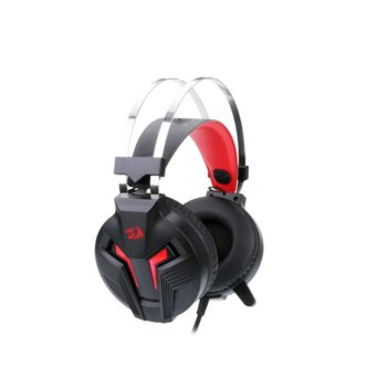 Слушалки Redragon Memecoleous H112, микрофон, 2 м. кабел, 3.5mm позлатено конектор, черни/червени | JAR Computers Redragon Memecoleous H112