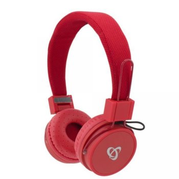 Слушалки SBOX HS-BT890R, жични/безжични, Bluetooth 4.1, 3.5mm AUX, микрофон, 32 Ohm импеданс, 116 ± 3dB чувствителност, червени | JAR Computers SBOX HS-BT890R