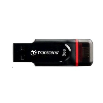 Памет 8GB USB Flash Drive, Transcend JetFlash 340, USB 2.0/micro USB 2.0, черна | JAR Computers Transcend 8GB JetFlash 340 OTG