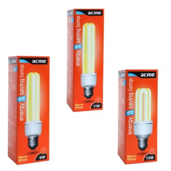 Комплект енергоспестяващи крушки ACME - 1бр. 2U 9W