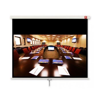 Екран Avtek Cinema 240, ръчен за монтаж на стена или таван, Matt White, 2400 x 2000 мм, 86", 16:9 | JAR Computers Avtek Cinema 240