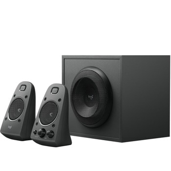 Тонколони Logitech Z625 THX (Разопакован продукт), 2.1, 200W (2x 35W + 1x 130W), AUX, 3,5mm jack, RCA, черни | JAR Computers Logitech Z625 THX Разопакован продукт