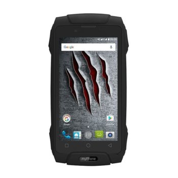 Смартфон myPhone Hammer AXE M LTE (черен), поддържа 2 sim карти, 4.5" (11.43 cm)HD IPS дисплей, осемядрен MediaTek 1.8 GHz, 2GB RAM, 16GB Flash памет, 13 & 2.0 MPix camera, Android, IP68 сертификат | JAR Computers myPhone Hammer AXE M LTE