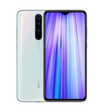 Смартфон Xiaomi Redmi Note 8 Pro (бял), поддържа 2 sim карти, 6.53" (16.586 cm) Dot Drop IPS FHD+ дисплей, осемядрен Mediatek Helio G90T 2.05 GHz, 6GB RAM, 64GB Flash памет (+ microSD слот), 64+8+2+2 & 20 MPix камера, Android 9.0, 199.8g | JAR Computers Xiaomi Redmi Note 8 Pro DS 6/64GB White