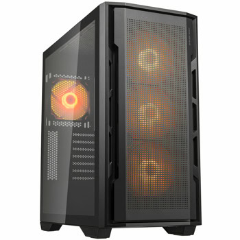 Кутия Cougar Gaming Uniface RGB, E-ATX/CEB/ATX/Micro ATX/Mini-ITX, 1x USB 3.2 Gen 2 Type-C, 2x USB 3.0, 4x 120mm ARGB вентилатора, с прозорец, черна, без захранване | JAR Computers Cougar Gaming Uniface RGB 385C780.0001