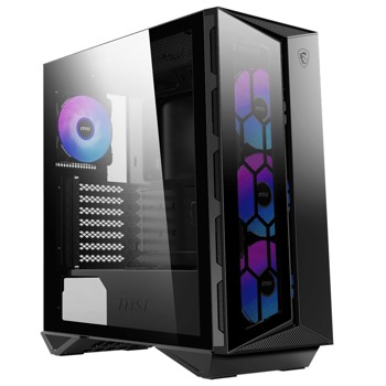 Кутия MSI MPG GUNGNIR 110R, ATX/Micro ATX/Mini-ITX, 1x USB 3.2 Gen 2 Type-C, 2x USB 3.2 Gen 1, прозорец, черна, без захранване | JAR Computers MSI 306-7G10R21-W57