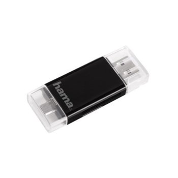 USB 2.0 OTG Card Reader for Smartphone Hama 123950
