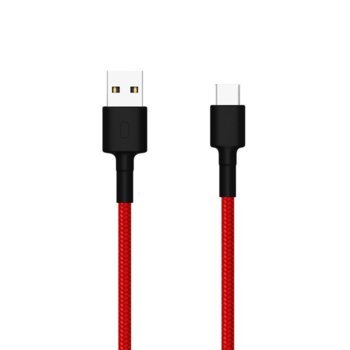 Кабел Xiaomi Mi Braided Cable, от USB-A(м) към USB-C(м), 1m, червен | JAR Computers Xiaomi Mi Type-C Braided Cable Red